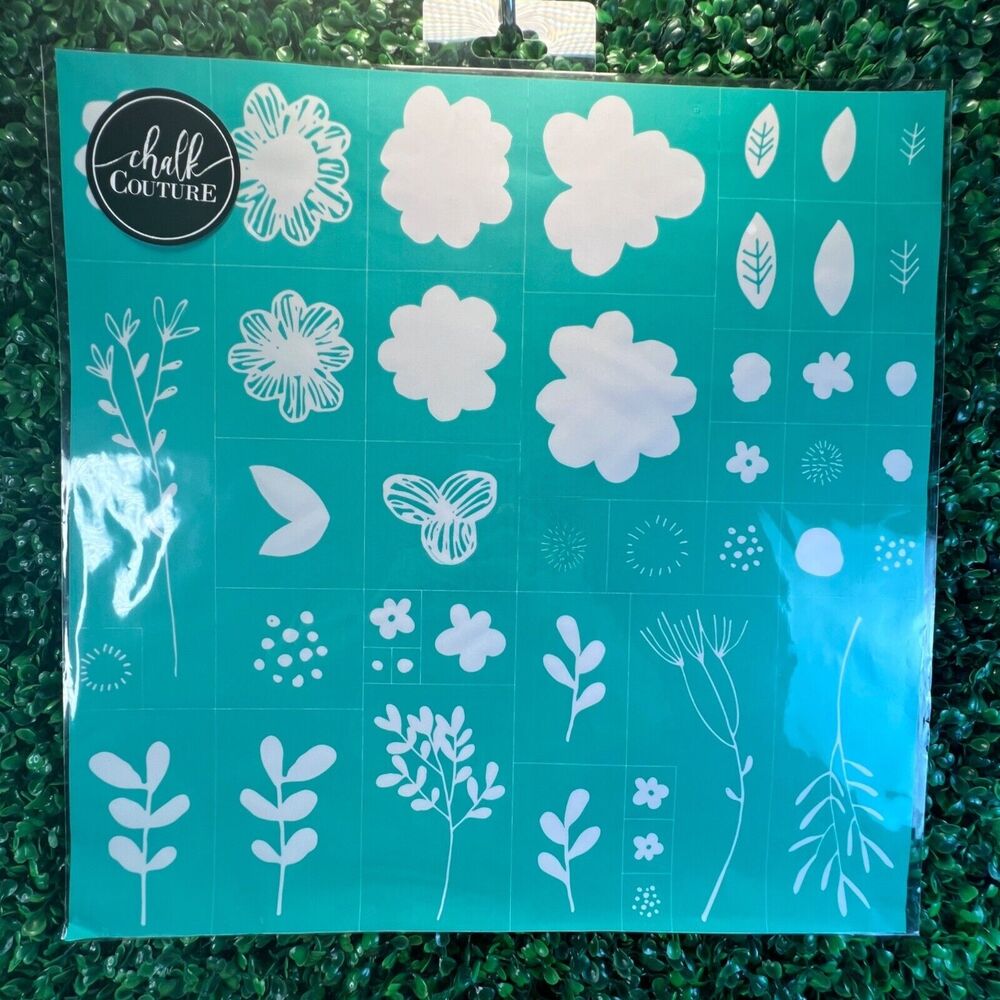Chalk Couture Transfer Spring Flowers RARE Retire Craft Gift 18 X 18